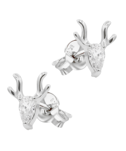 Christmas Moose Silver Stud Earring STS-6961